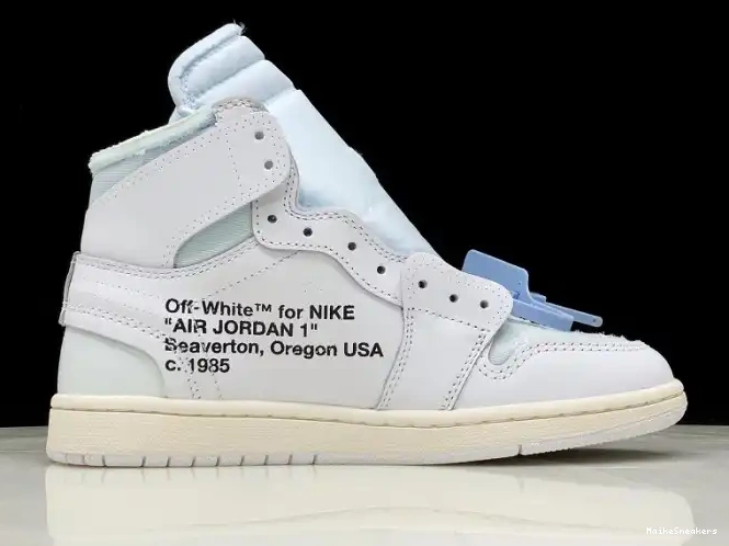 MaikeSneakers High Air 1 Jordan AQ0818-100 Off-White Retro White 0506